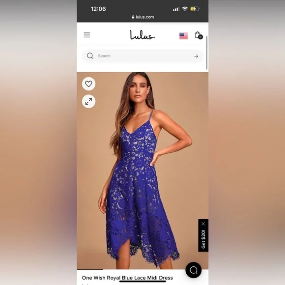 Lulus | Dresses | Nwt One Wish Royal Blue Lace Midi Dress | Poshmark